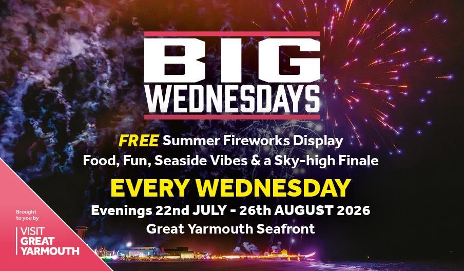 Official BIG Wednesday fireworks 2026 event artwork.