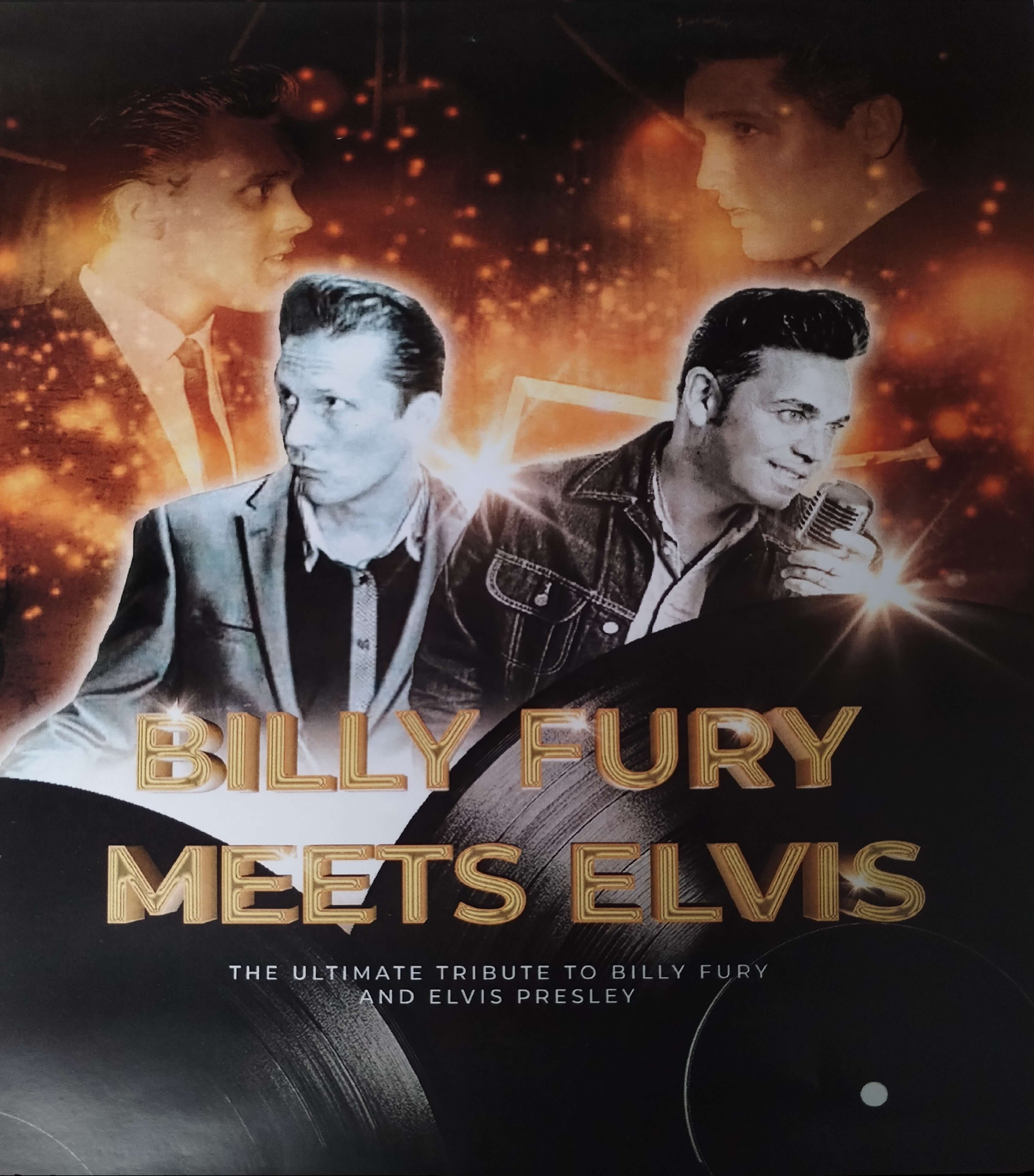 Official Elvis Presley Meets Billy Fury tribute show artwork.