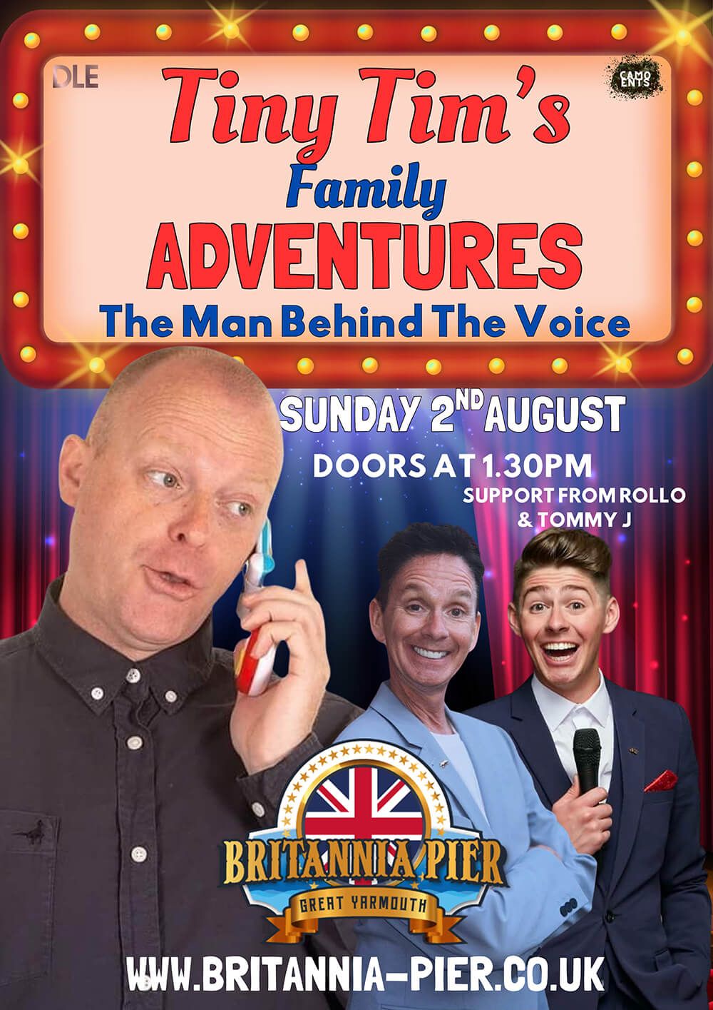 Official Tiny Tim’s Family Adventure show artwork.