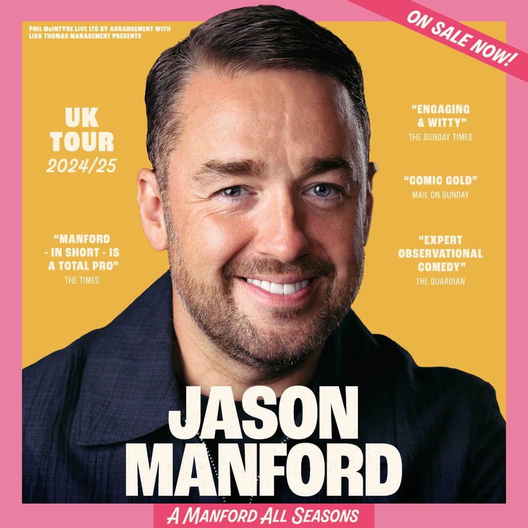 Jason Manford in the official A Manford All Seasons show artwork.